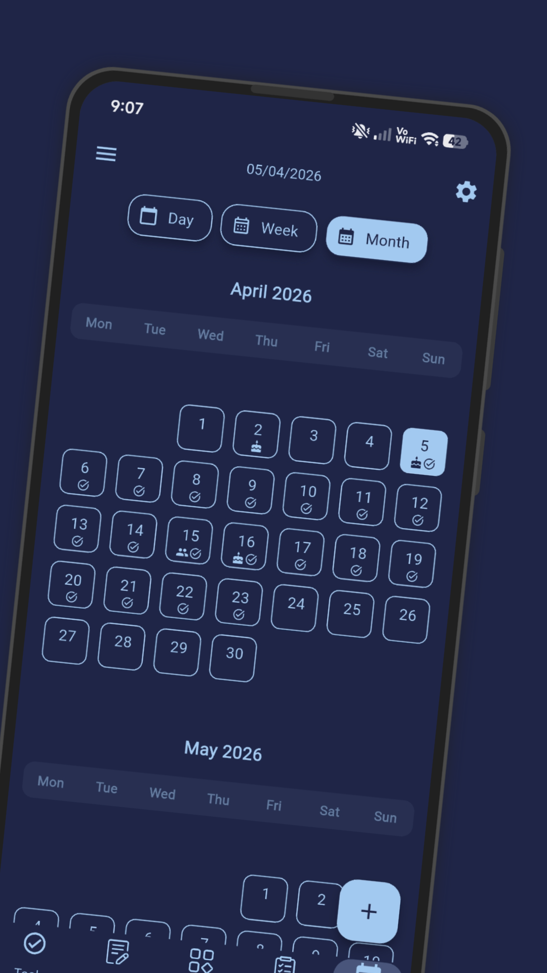 Month calendar